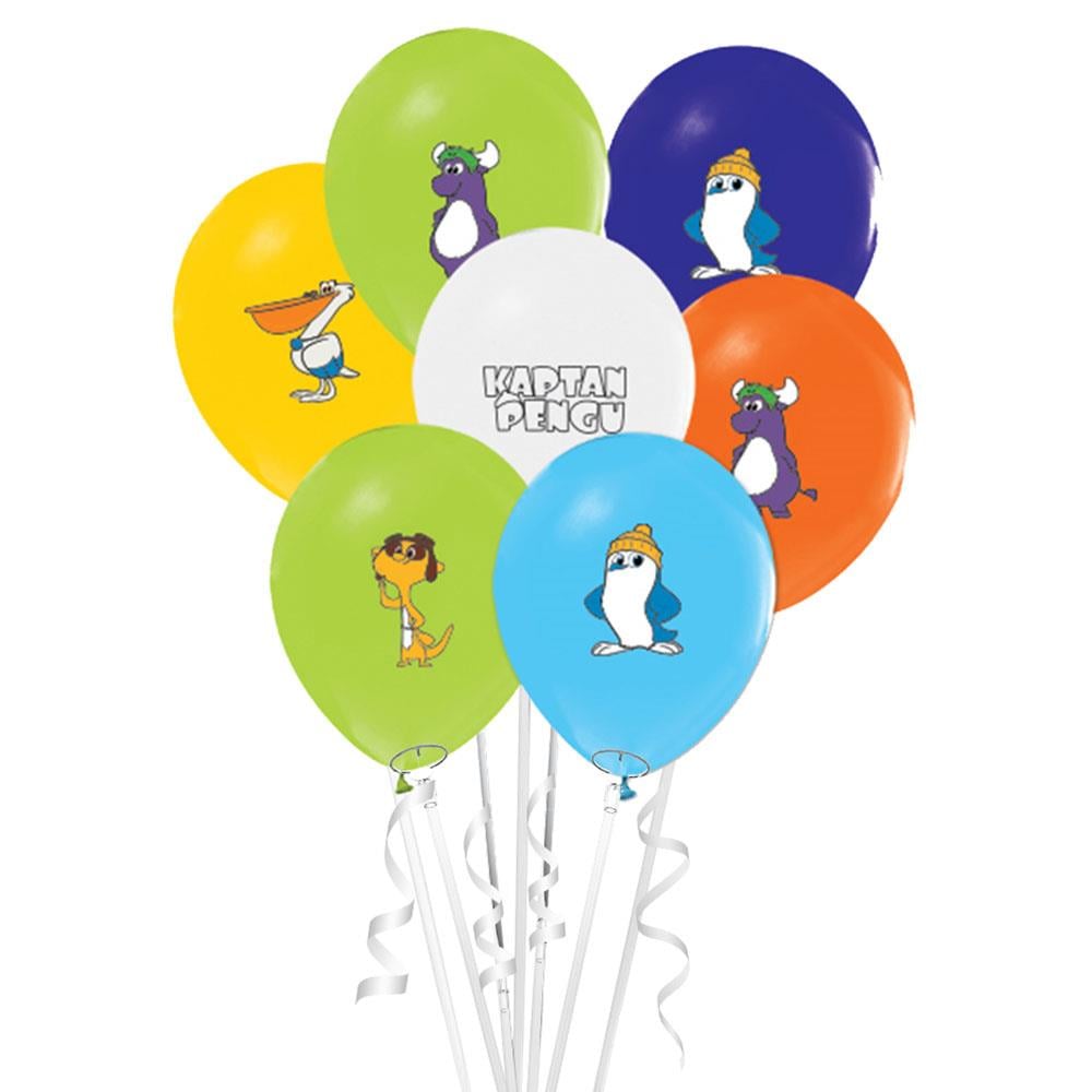 Kaptan Pengu ve Arkadaşları Lisanslı Lateks Balon 10'lu