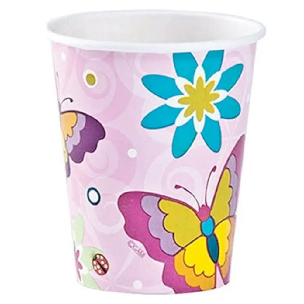 Kelebekler Karton Bardak 8'li
