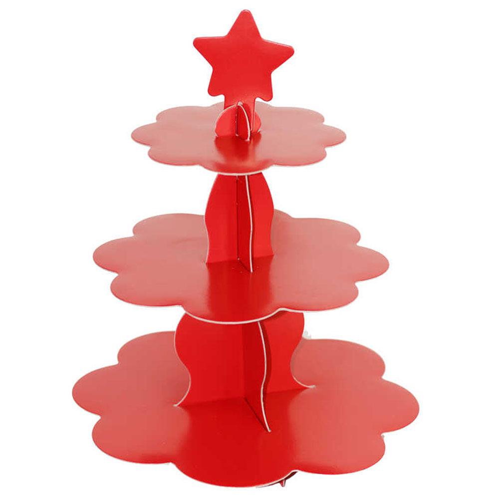 Kırmızı Cupcake Standı