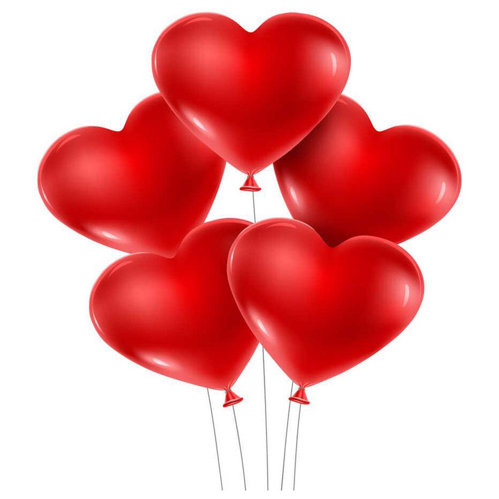 Kırmızı Kalp Lateks Balon 10'lu