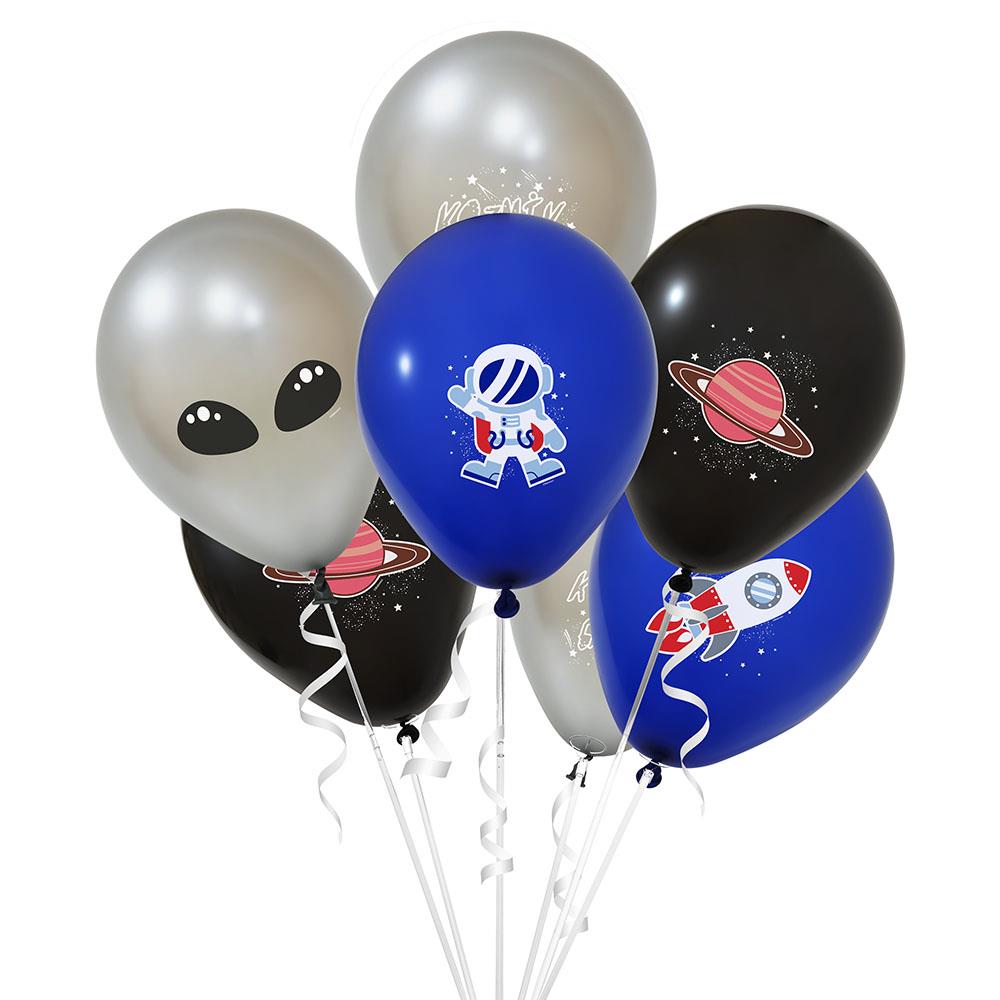 Kozmik Galaksi Baskılı Lateks Balon 10'lu