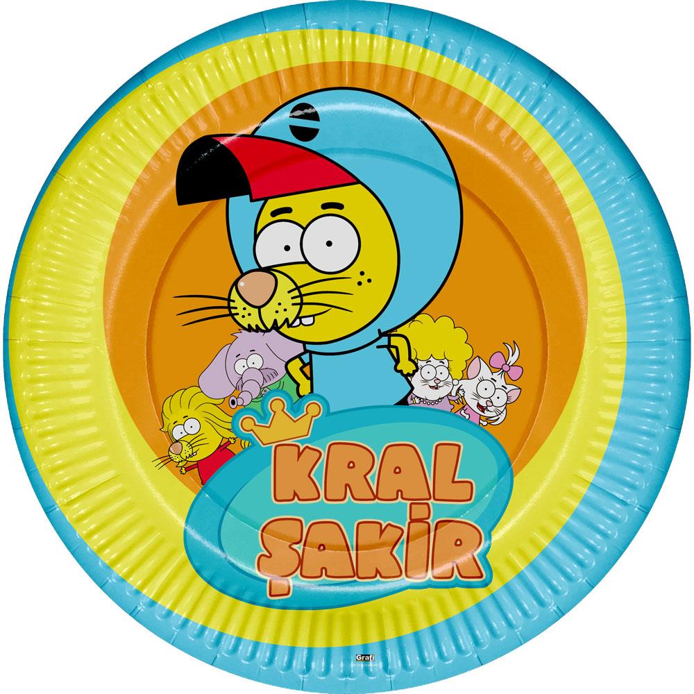 Kral Şakir Action Karton Tabak 23 cm 8'li