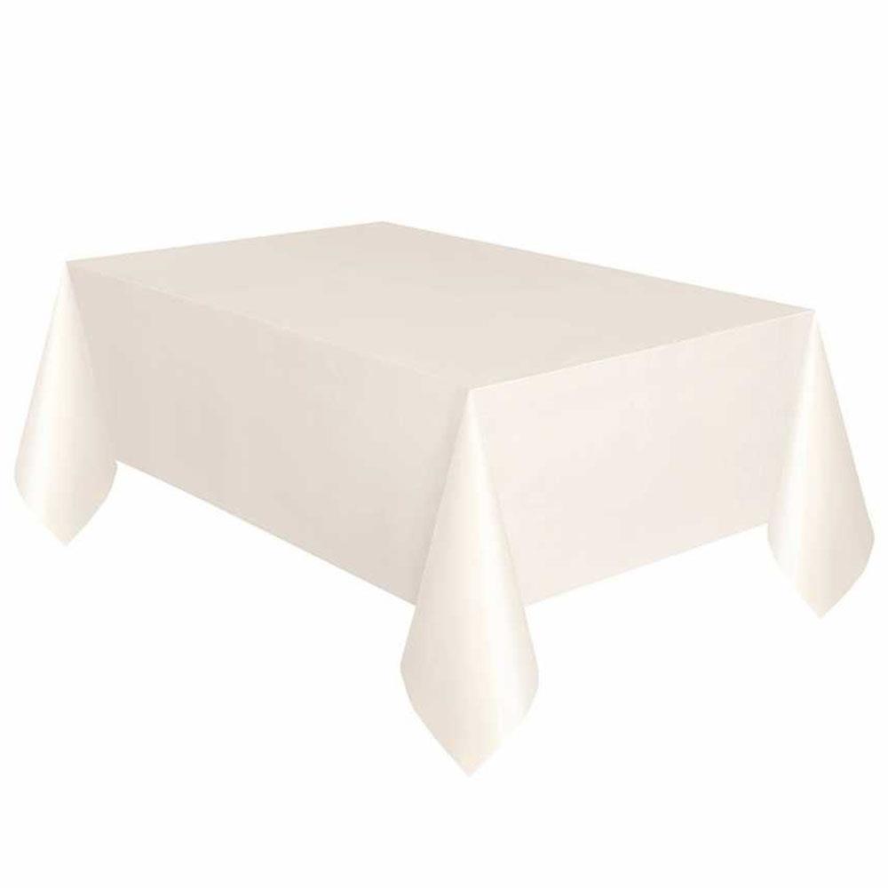 Krem Plastik Masa Örtüsü 137x270 cm