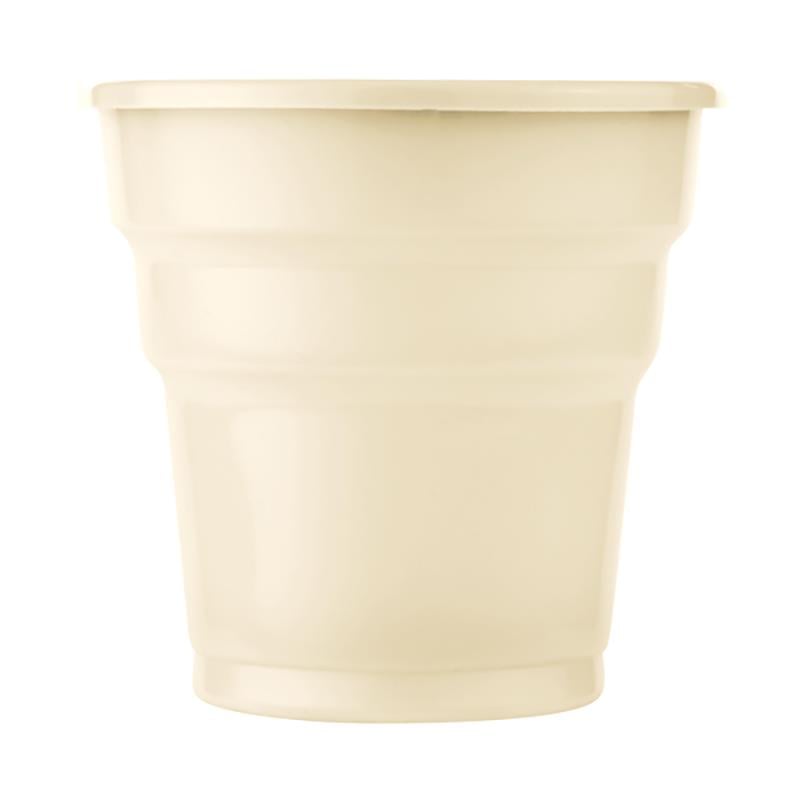 Krem Plastik Meşrubat Bardağı 10'lu
