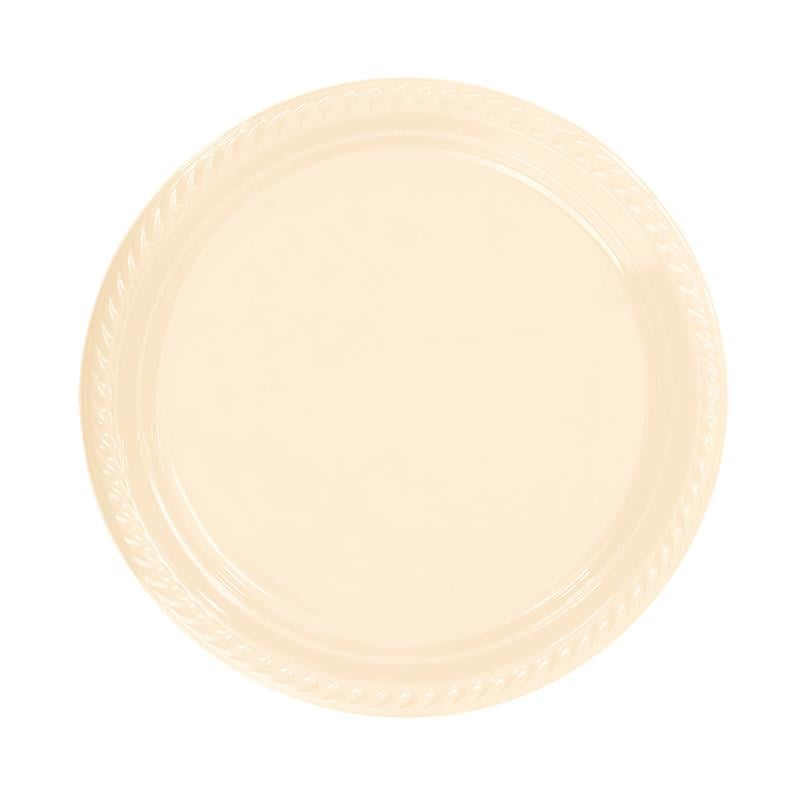 Krem Plastik Tabak 22 cm 10'lu
