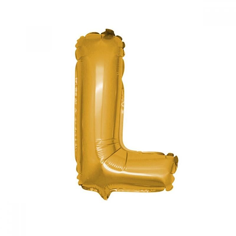 L Harf Altın Folyo Balon 70 cm