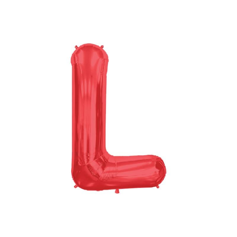 L Harf Kırmızı Folyo Balon 40 cm