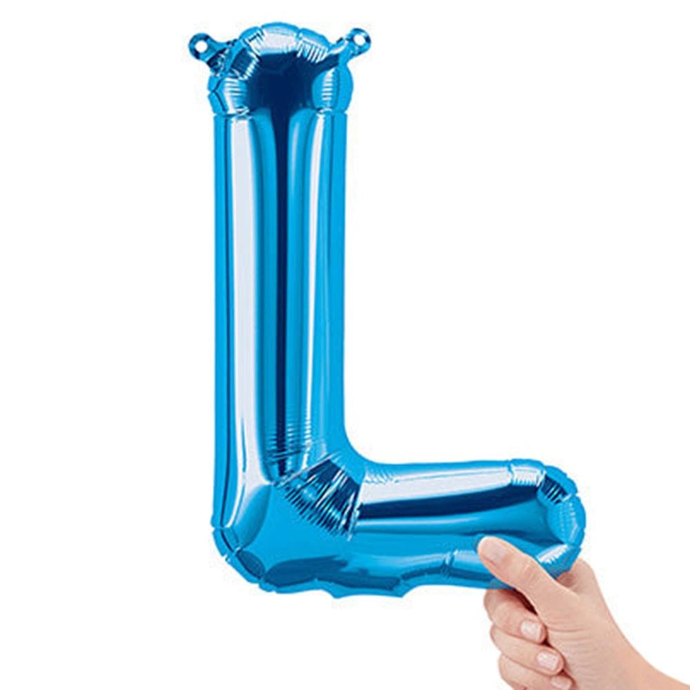 L Harf Mavi Folyo Balon 40 cm