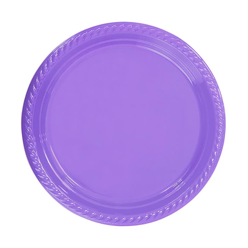 Lila Plastik Tabak 26 cm 8'li