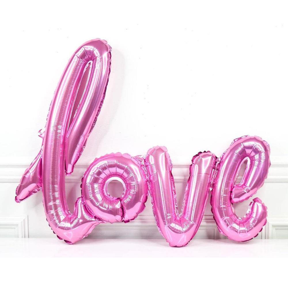 Love Folyo Balon Pembe