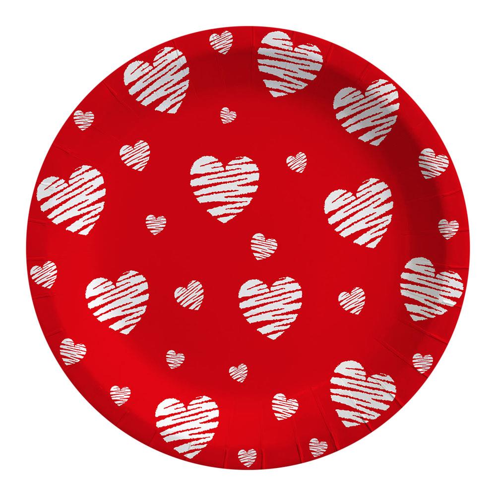 Love Karton Tabak 23 cm 8'li