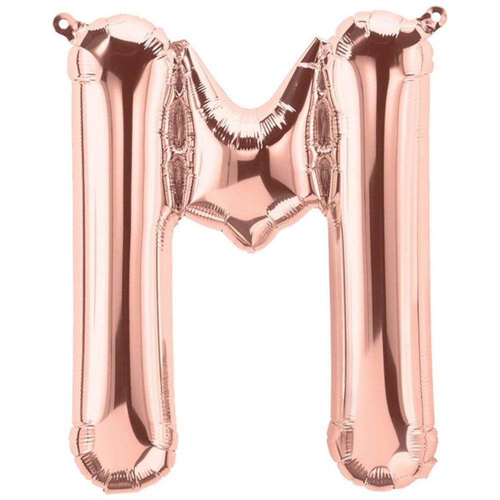 M Harf Rose Gold Folyo Balon 70 cm