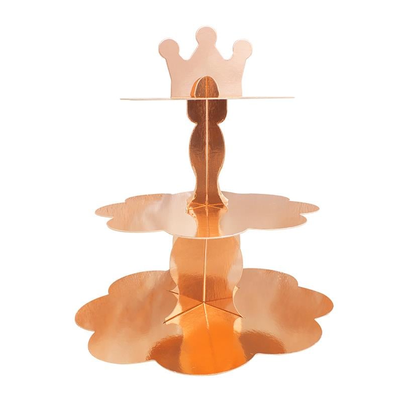 Metalik Altın Cupcake Standı