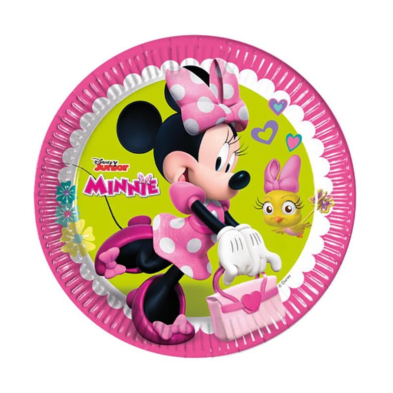 Minnie Mutlu Arkadaşlar Karton Tabak 23 cm 8'li