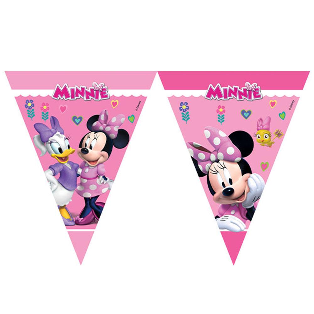 Minnie Mutlu Arkadaşlar Lisanslı Üçgen Bayrak Afiş
