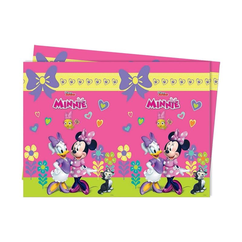 Minnie Mutlu Arkadaşlar Plastik Masa Örtüsü 120x180 cm