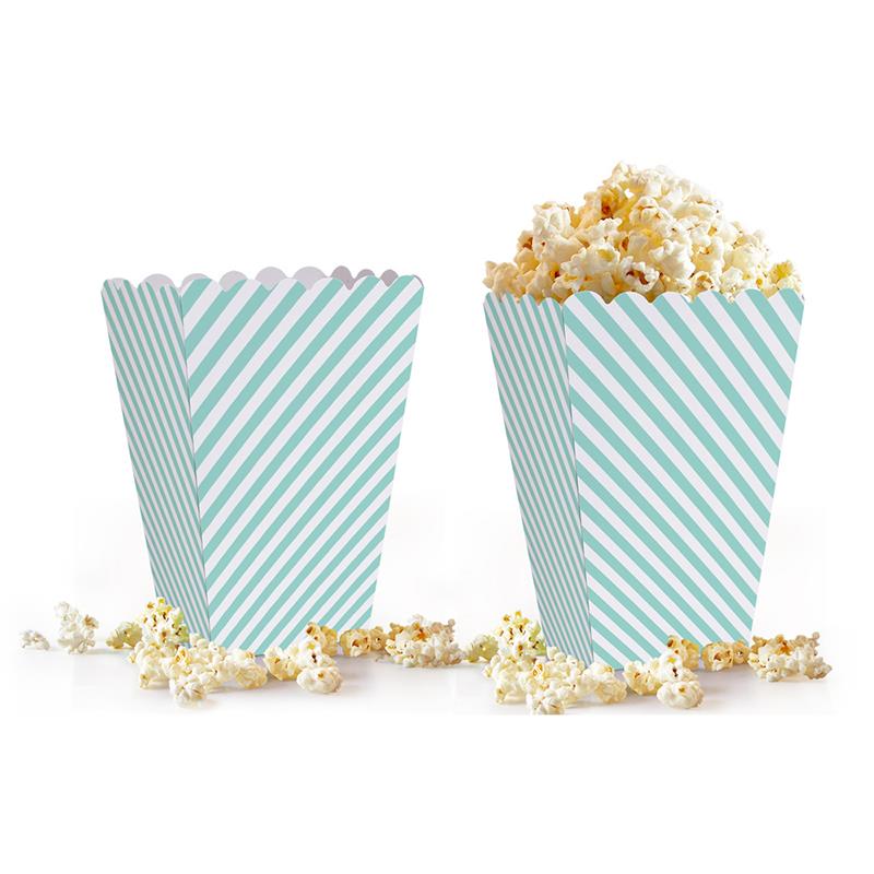 Mint Yeşili Çizgili Mısır Kutusu 10'lu