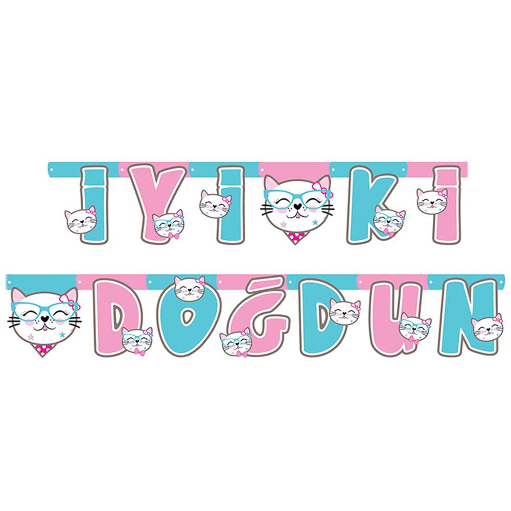 Miss Cat İyi ki Doğdun Harf Afiş