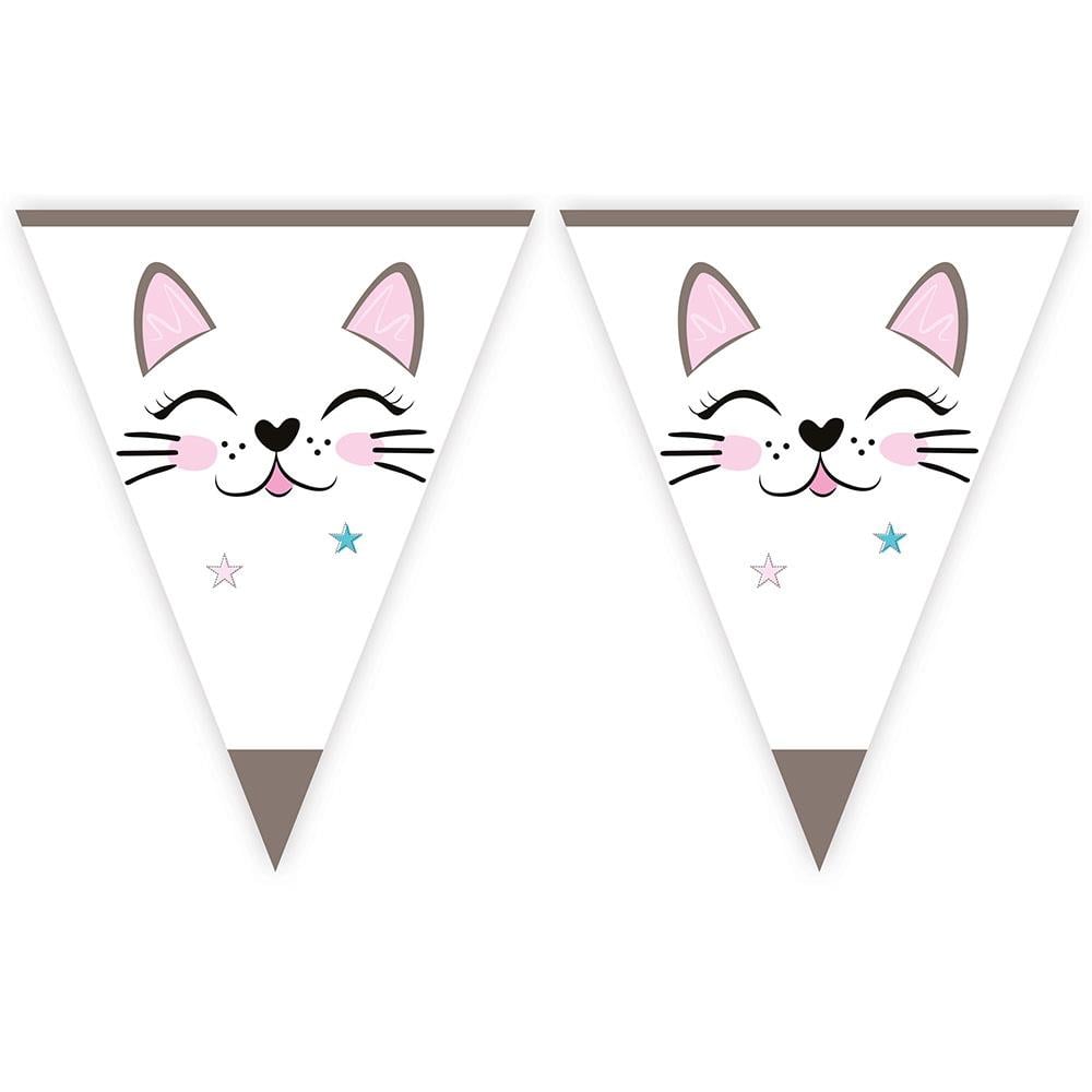 Miss Cat Lisanslı Üçgen Bayrak Afiş