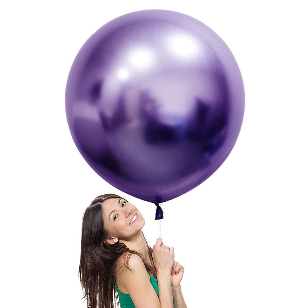 Mor Jumbo Krom Lateks  Balon 60 cm
