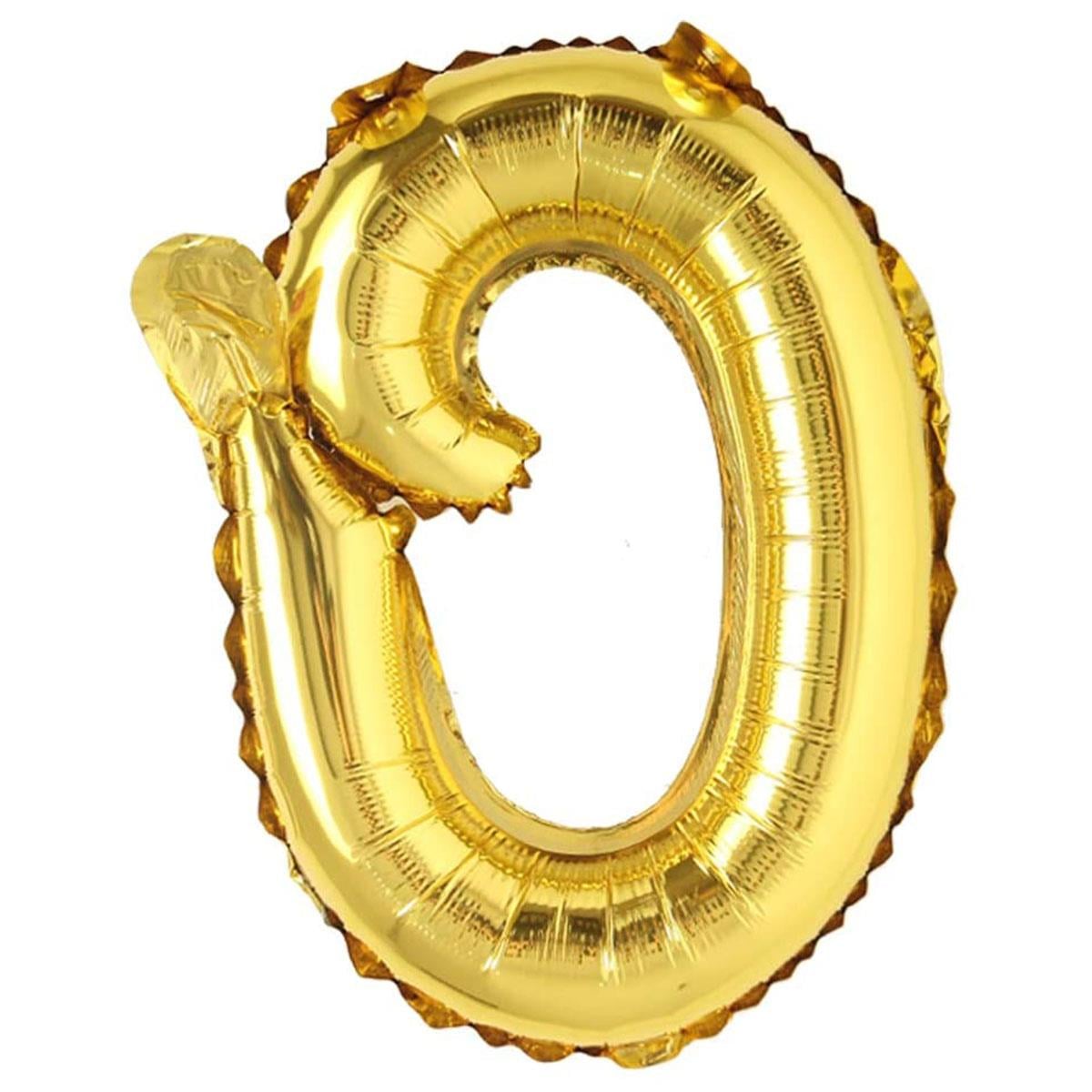 O Harf Altın El Yazısı Folyo Balon 45 cm