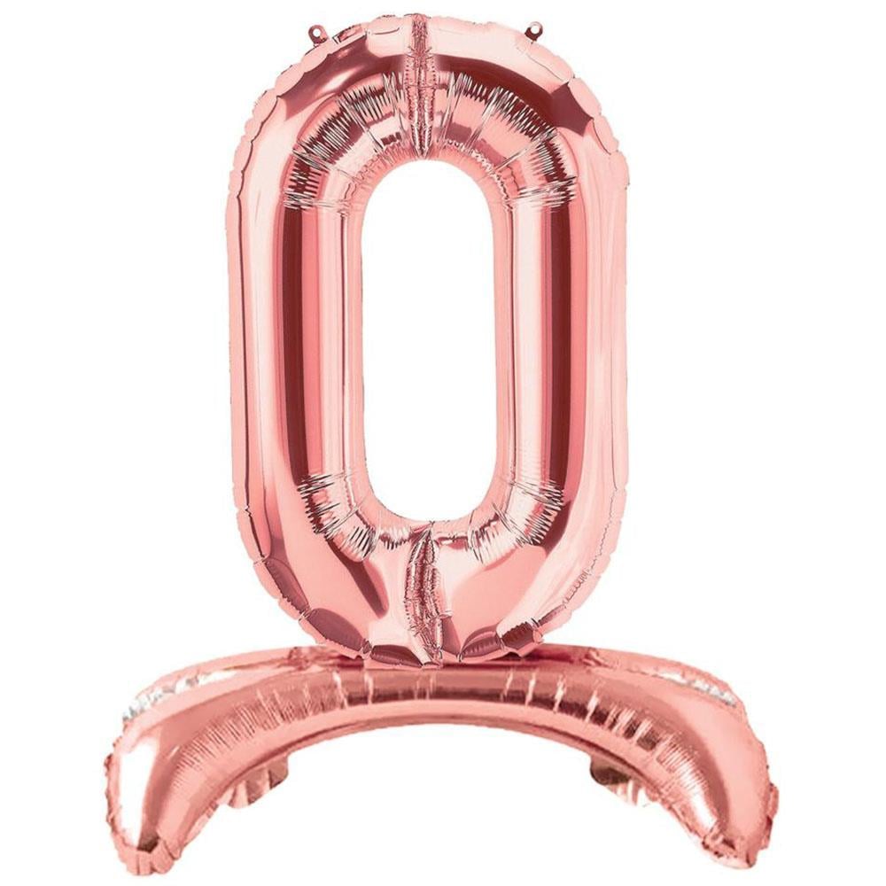 O Harf Ayakta Durabilen Rose Gold Folyo Balon 80 cm