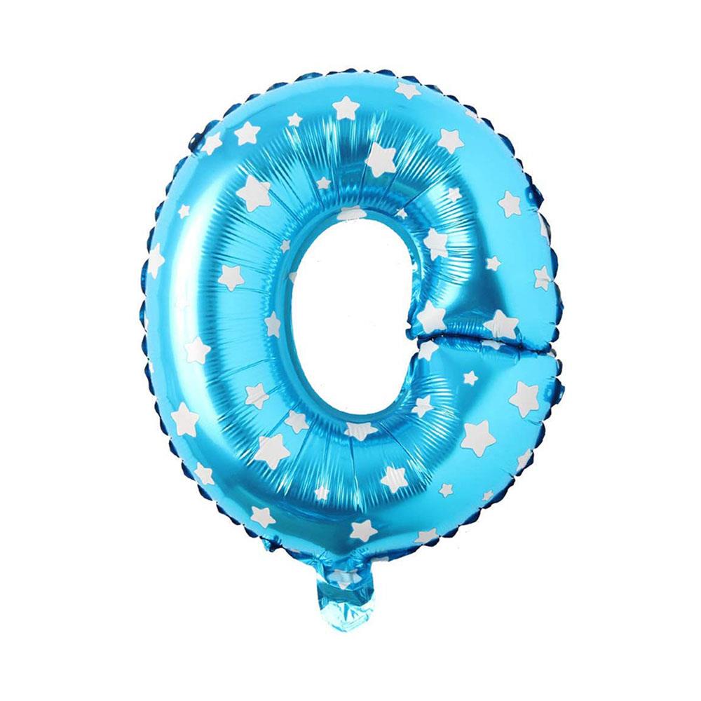 O Harf Mavi Yıldız Folyo Balon 70 cm
