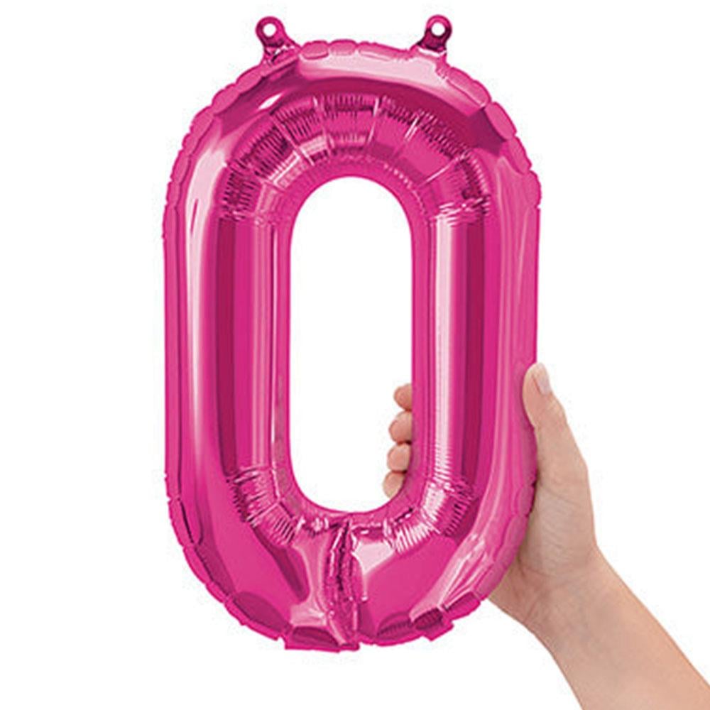 O Harf Pembe Folyo Balon 40 cm
