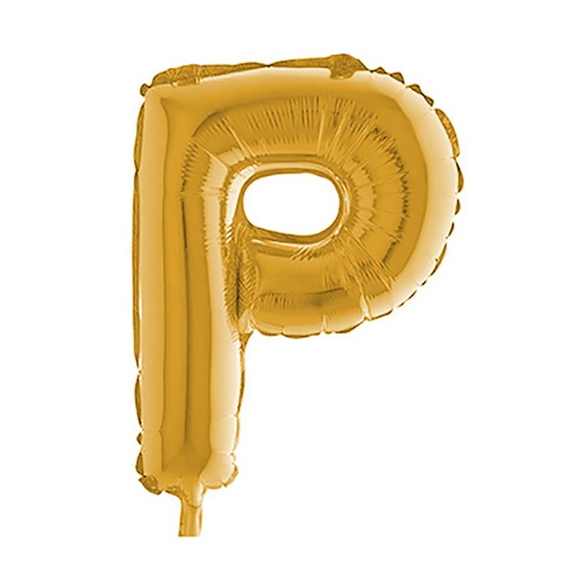 P Harf Altın Folyo Balon 100 cm