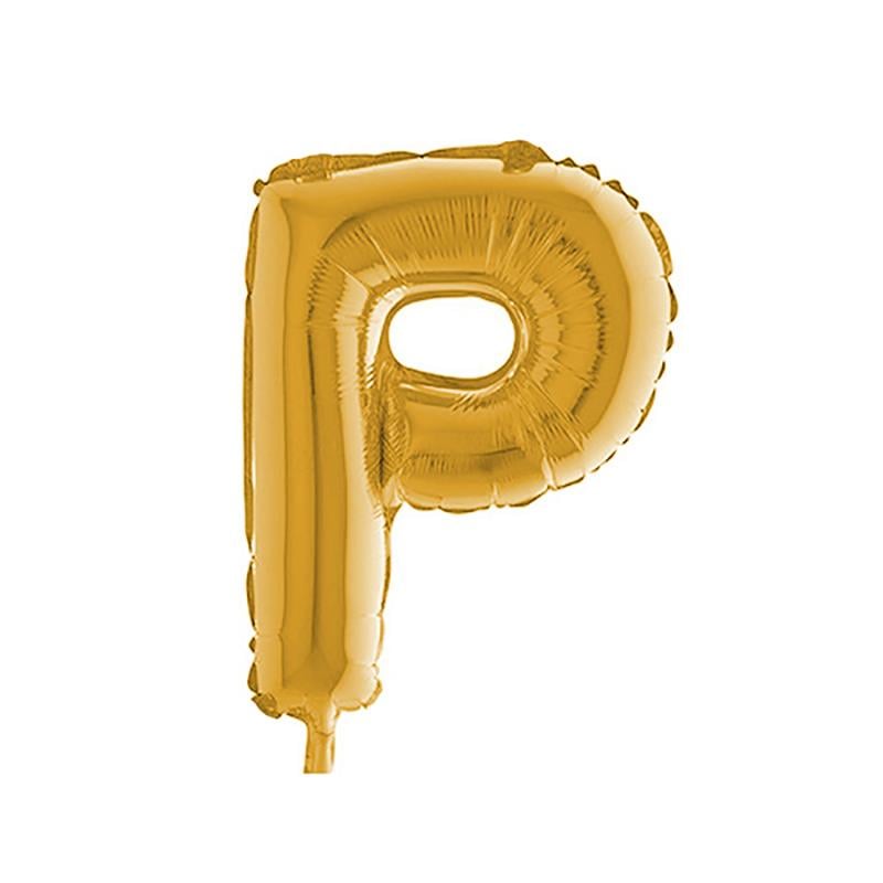 P Harf Altın Folyo Balon 70 cm