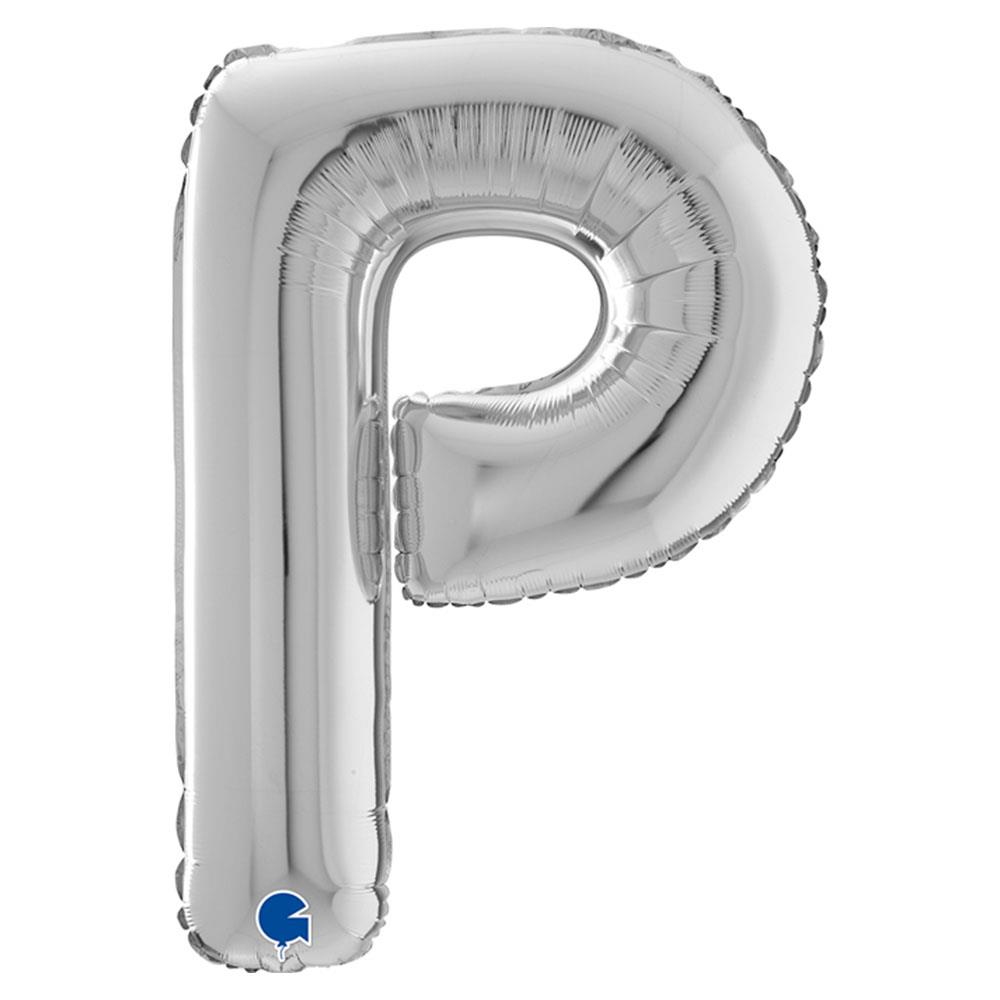 P Harf Grabo Gümüş Folyo Balon 66 cm