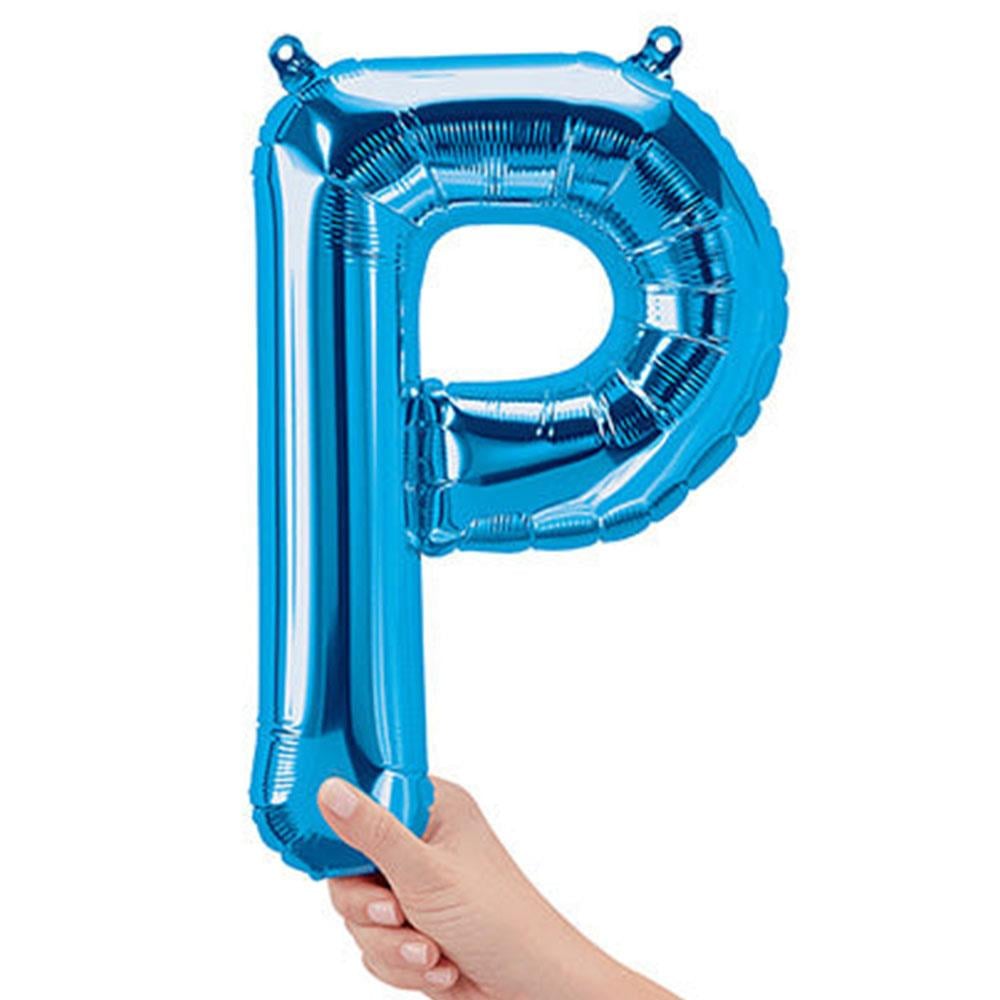 P Harf Mavi Folyo Balon 40 cm