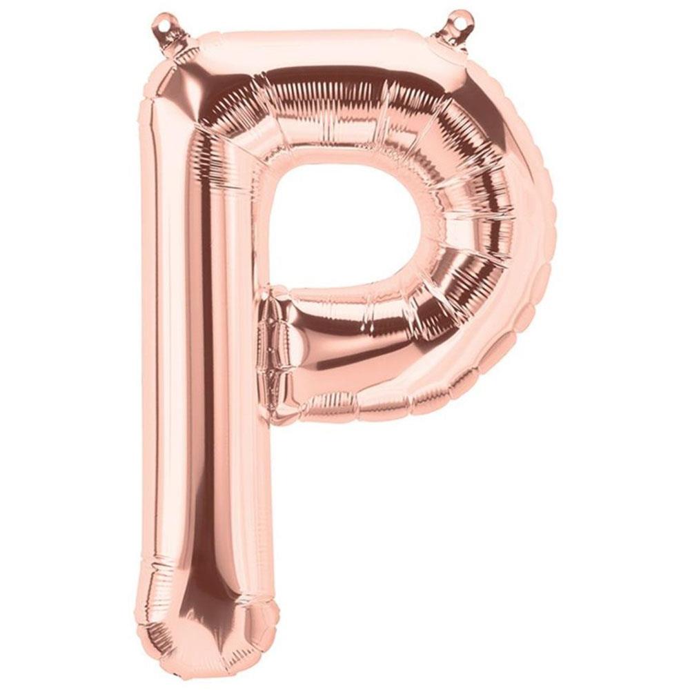 P Harf Rose Gold Folyo Balon 70 cm