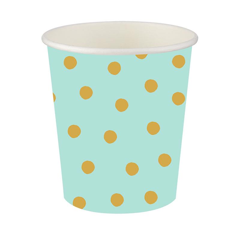 Pastel Düşler Mint Yeşili Karton Bardak 8'li