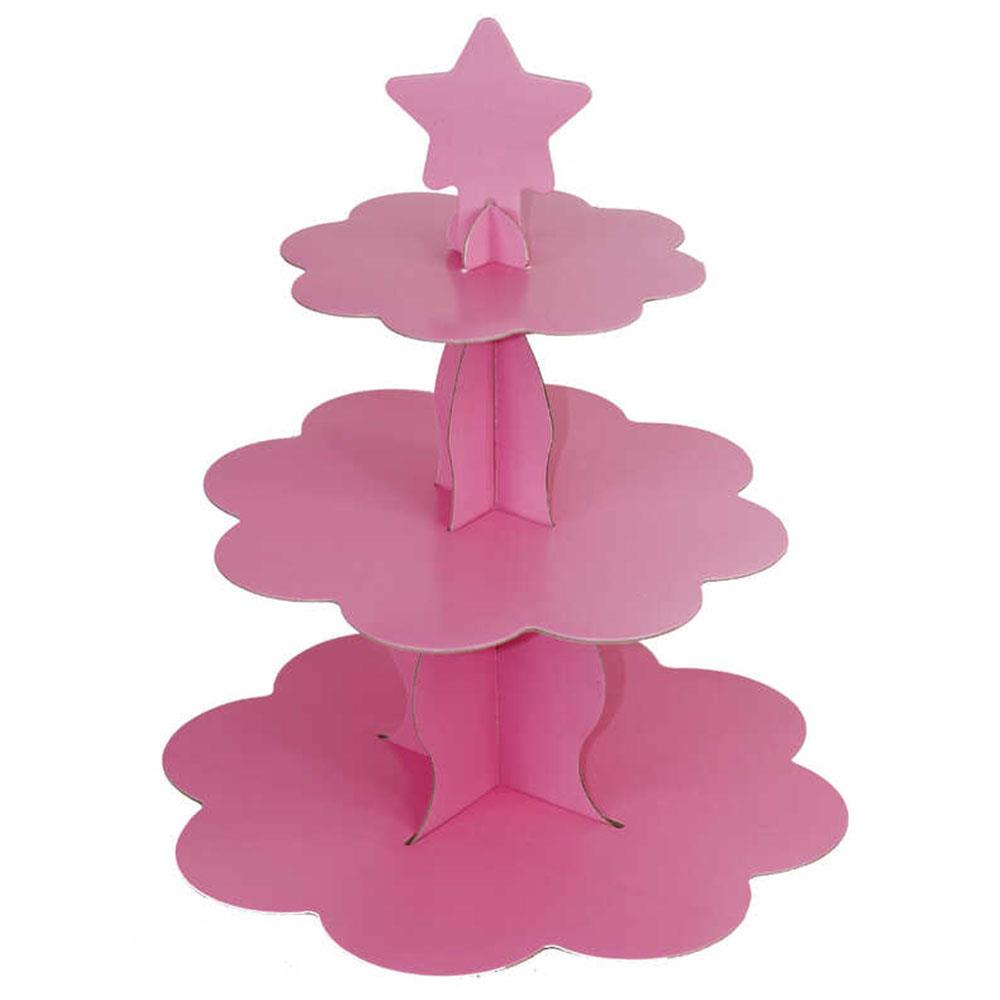 Pembe Cupcake Standı