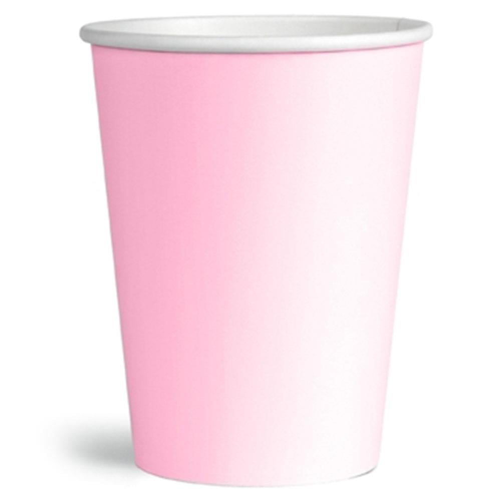 Pembe Makaron Karton Bardak 8'li