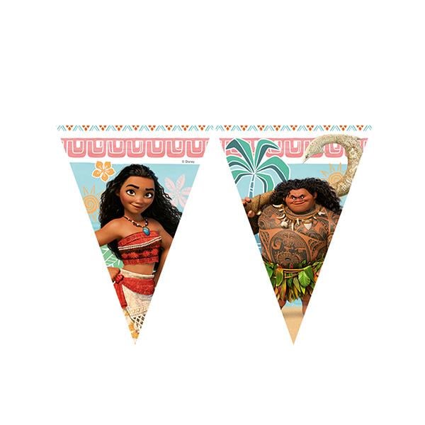Prenses Moana Lisanslı Üçgen Bayrak Afiş