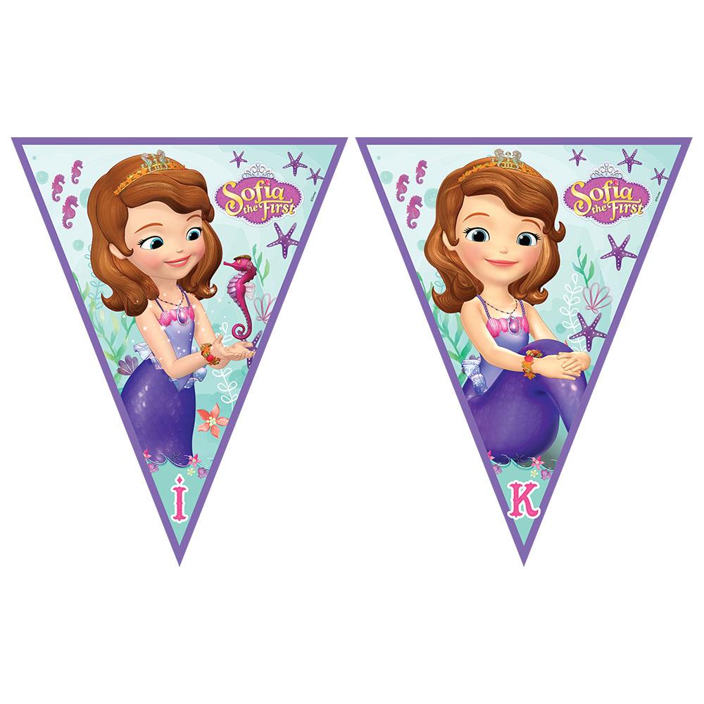 Prenses Sofia Lisanslı Üçgen Bayrak Afiş