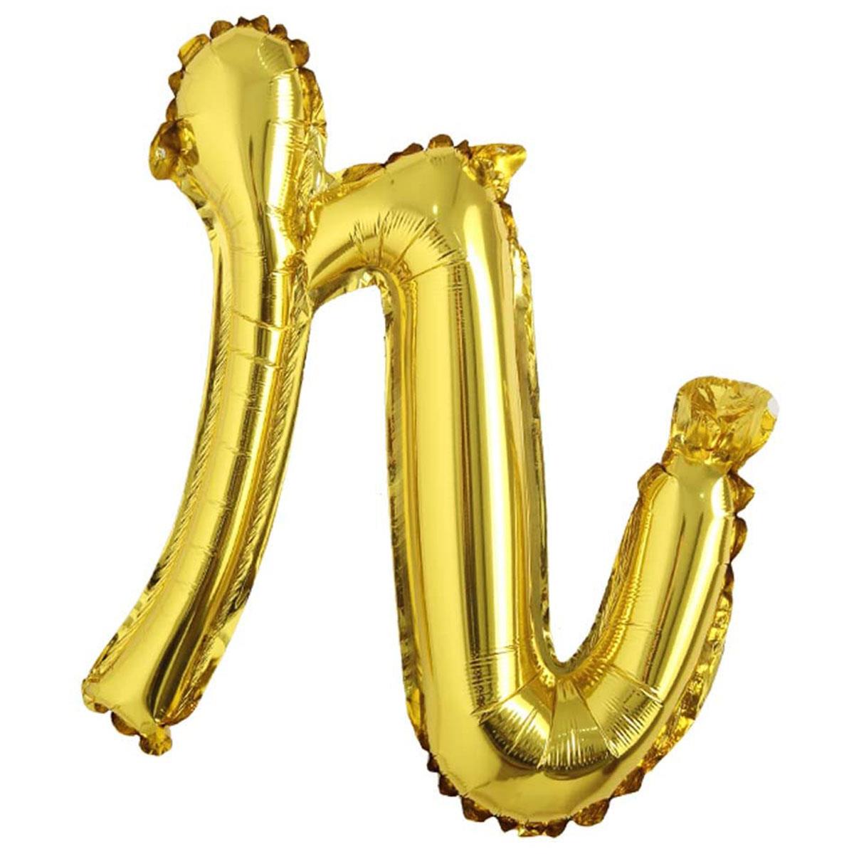 R Harf Altın El Yazısı Folyo Balon 45 cm