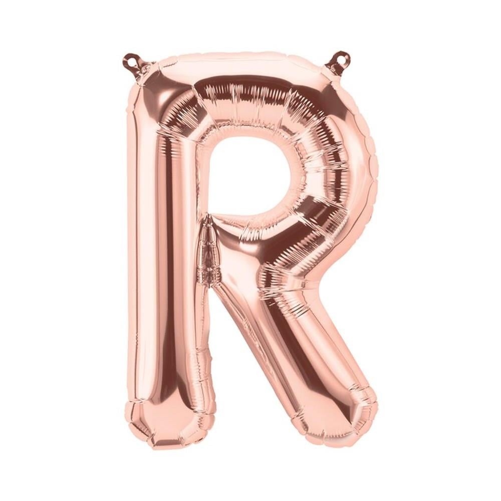 R Harf Rose Gold Folyo Balon 40 cm