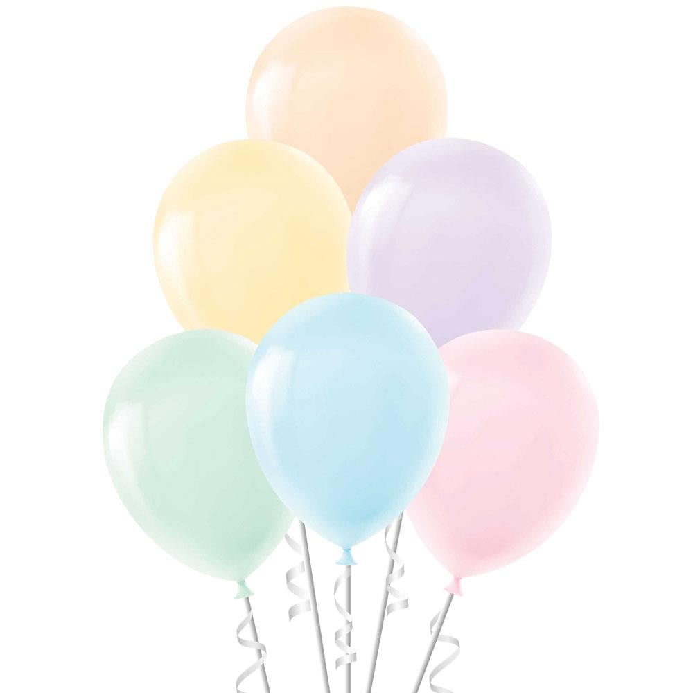Rengarenk Makaron Lateks Balon 10'lu