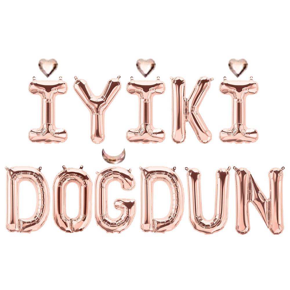 Rose Gold İyi ki Doğdun Folyo Balon Set