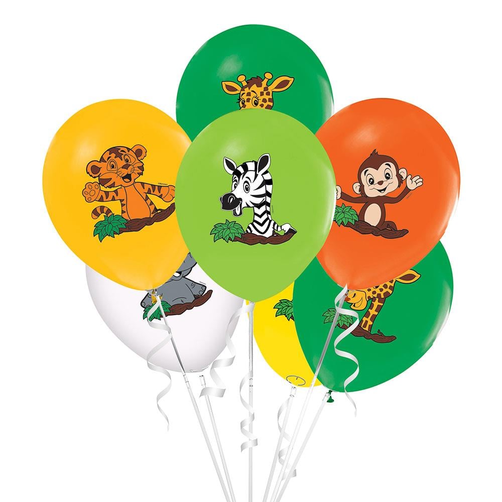 Safari Baskılı Lateks Balon 10'lu