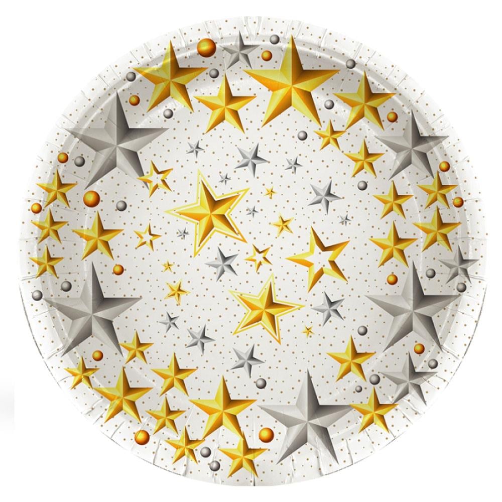 Samanyolu Beyaz Karton Tabak 23 cm 8'li