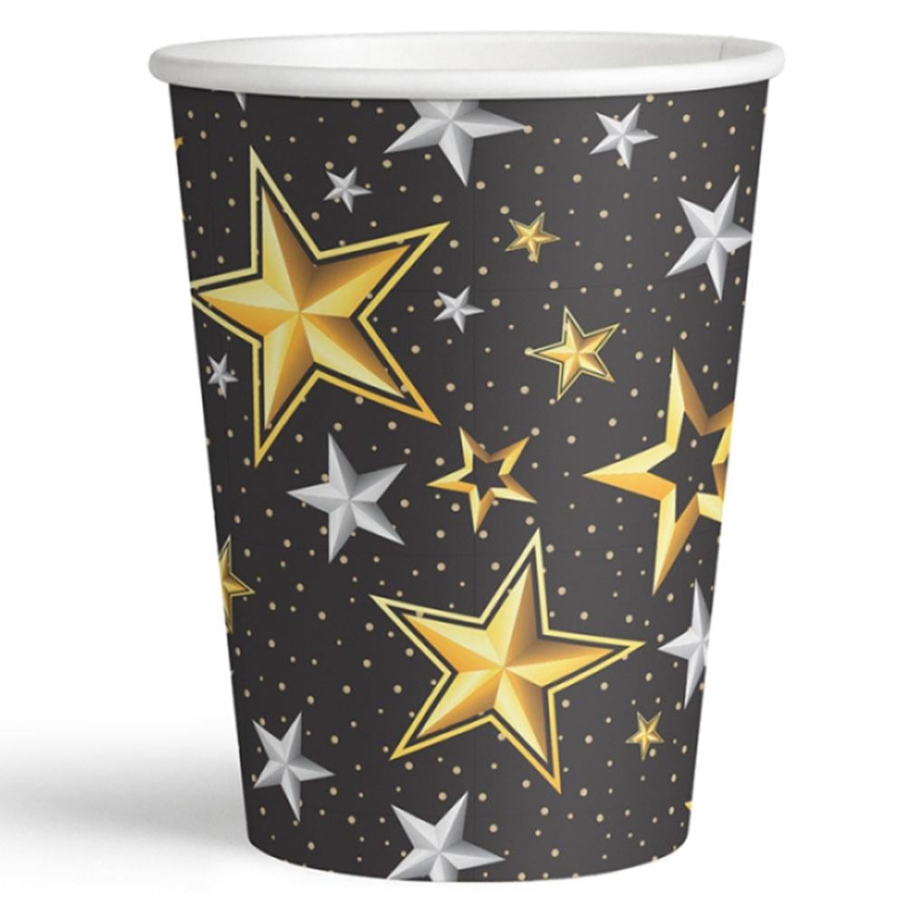 Samanyolu Siyah Karton Bardak 8'li