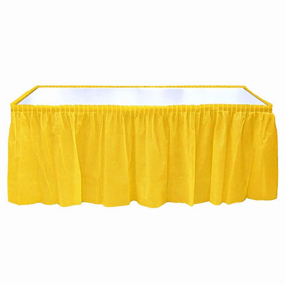Sarı Plastik Masa Eteği 75x426 cm