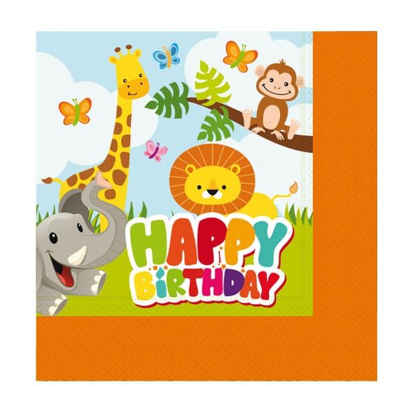 Sevimli Hayvanlar Kağıt Peçete 33x33 cm 20'li