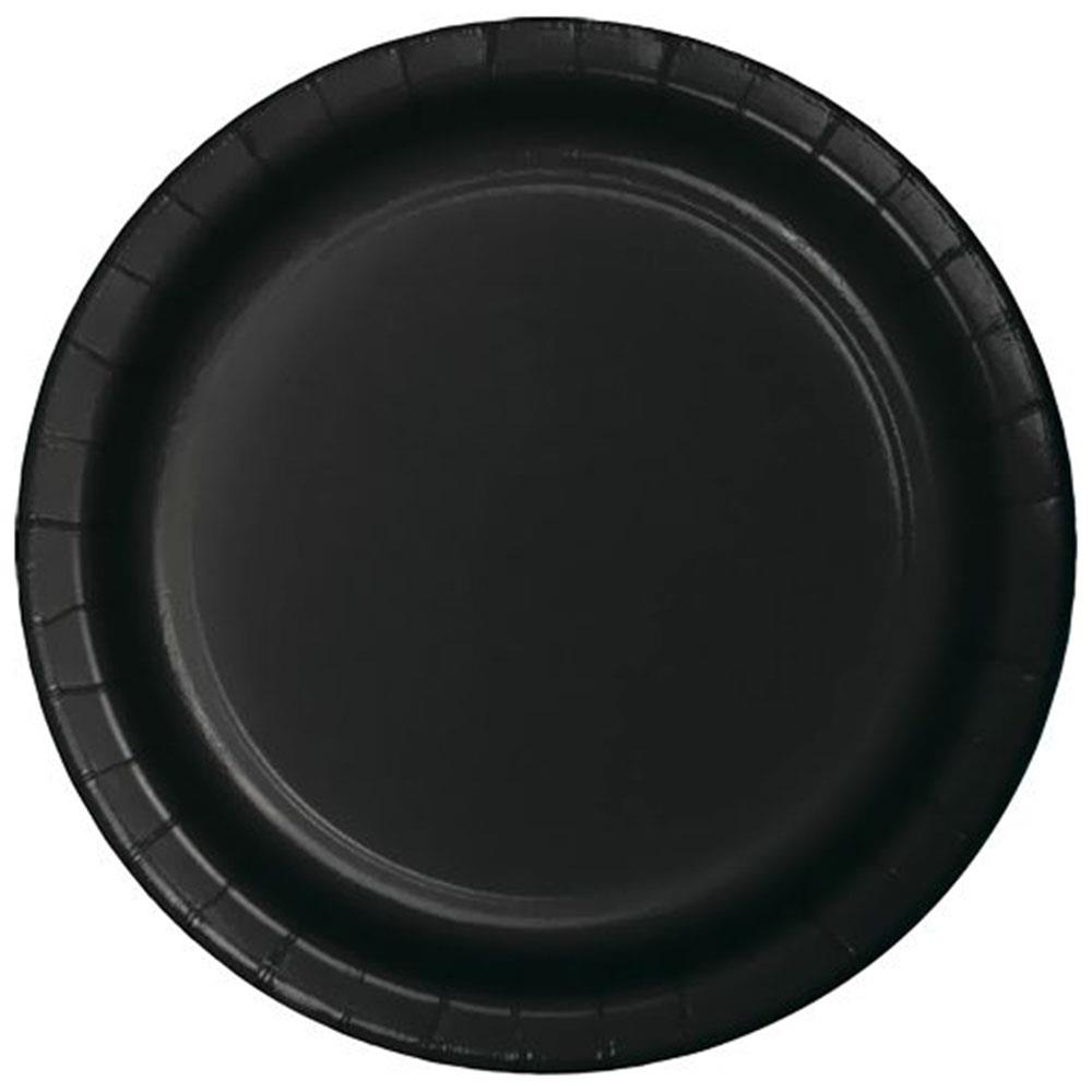 Siyah Karton Tabak 23 cm 8'li