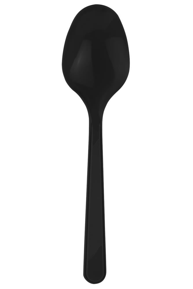 Siyah Plastik Kaşık 24'lü