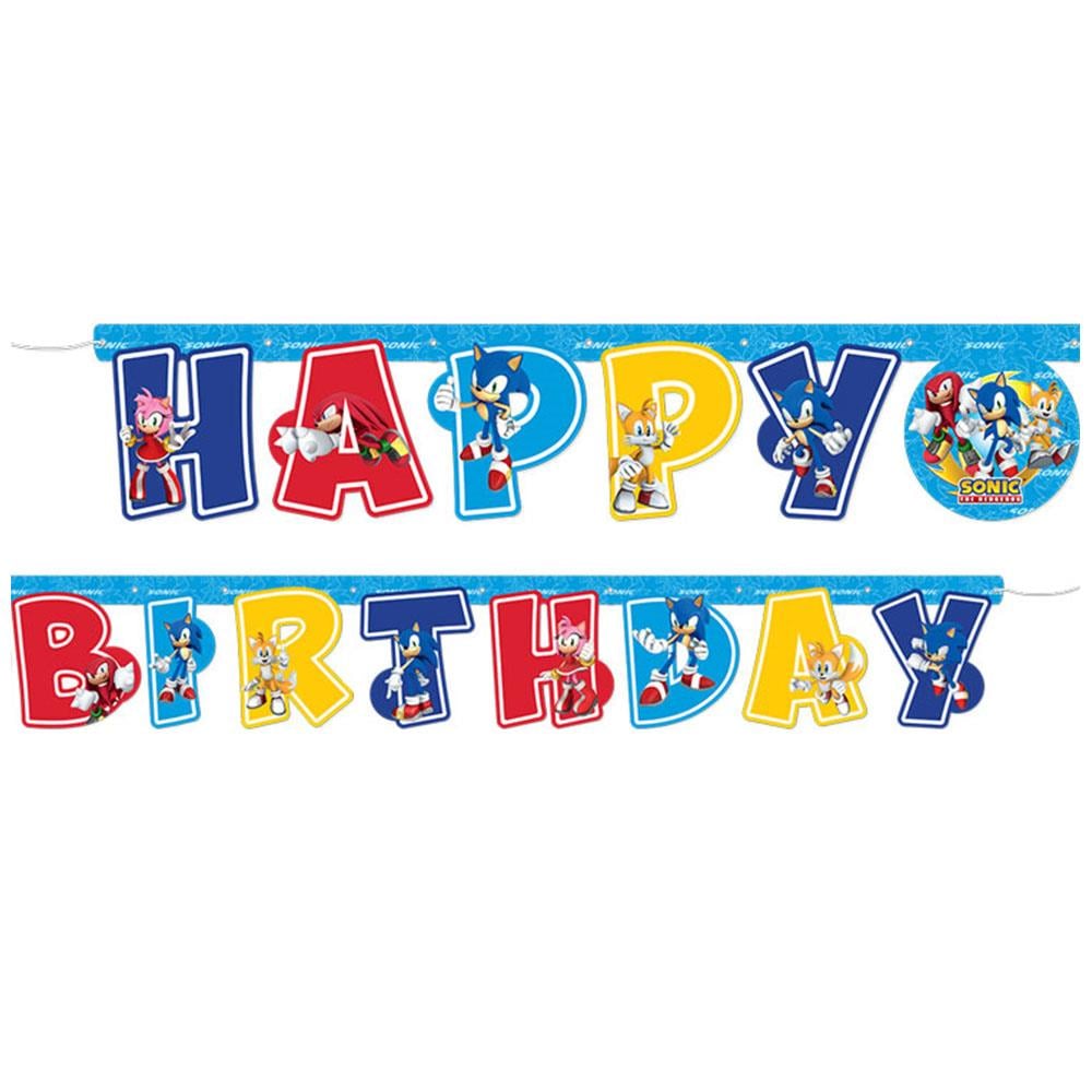 Sonic Happy Birthday Harf Afiş